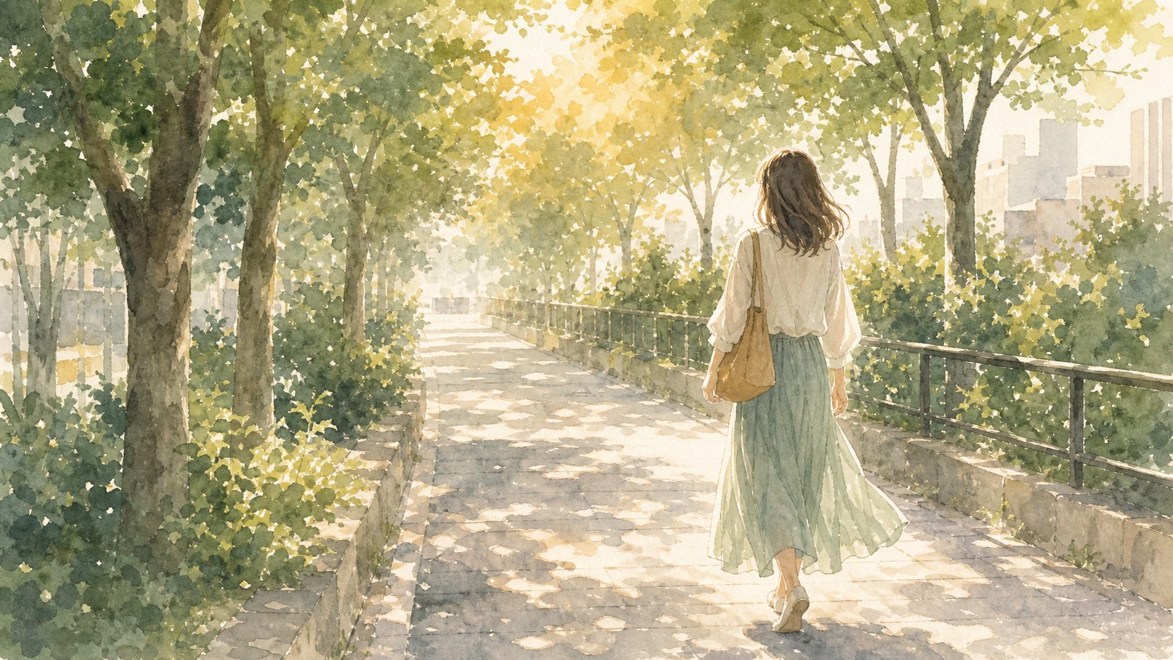 light heavy people walk