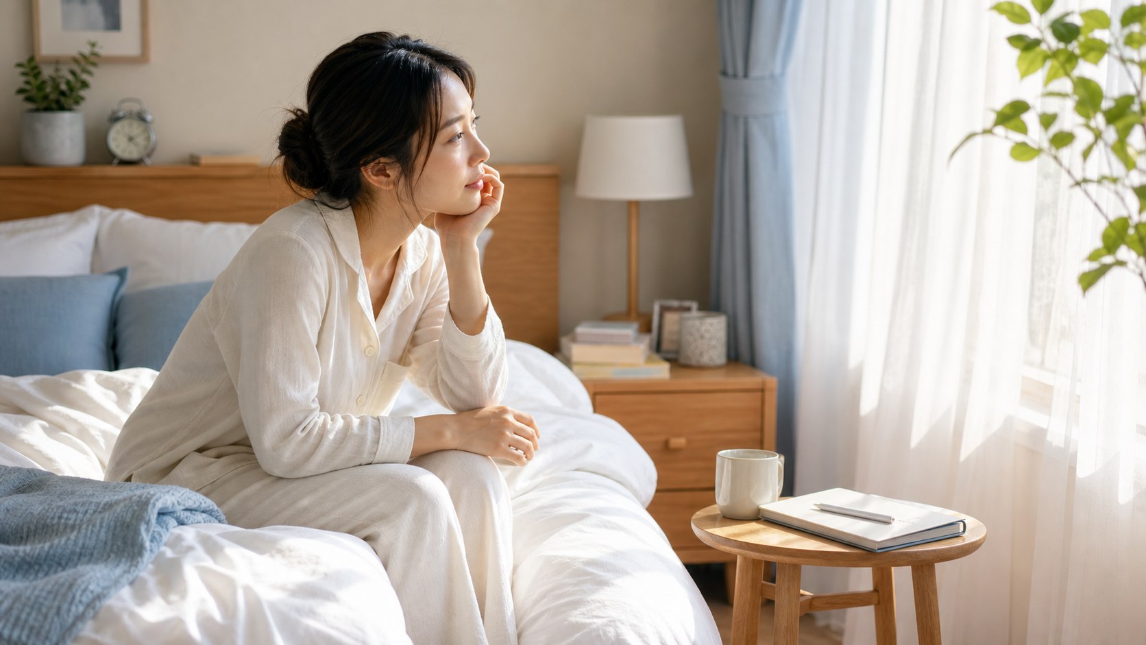 朝のベッドで夢の内容を思い出す人